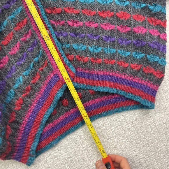 VTG Separate Scene Chunky Knit Cardigan Sweater Retro Women Sz M Wool Blend - Picture 9 of 12